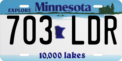 MN license plate 703LDR
