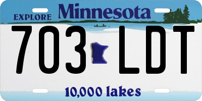 MN license plate 703LDT