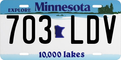 MN license plate 703LDV