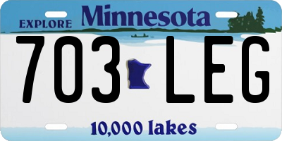 MN license plate 703LEG