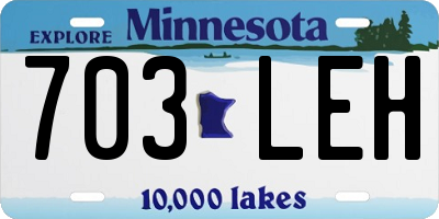 MN license plate 703LEH