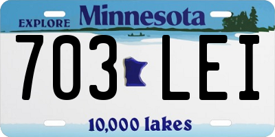 MN license plate 703LEI