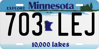 MN license plate 703LEJ