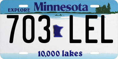 MN license plate 703LEL