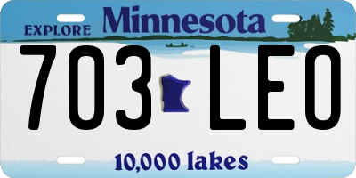 MN license plate 703LEO