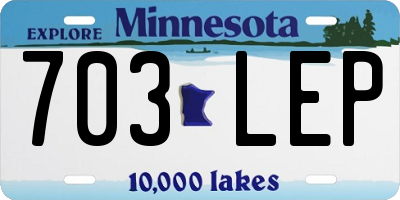 MN license plate 703LEP