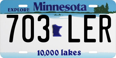 MN license plate 703LER