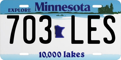 MN license plate 703LES