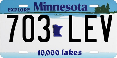 MN license plate 703LEV