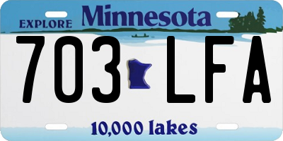 MN license plate 703LFA