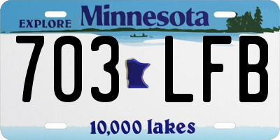 MN license plate 703LFB