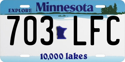 MN license plate 703LFC