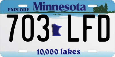 MN license plate 703LFD