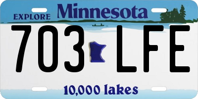MN license plate 703LFE