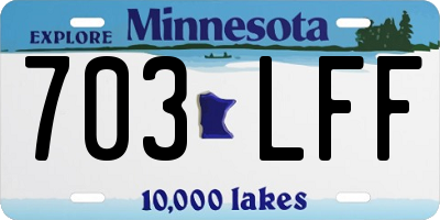 MN license plate 703LFF