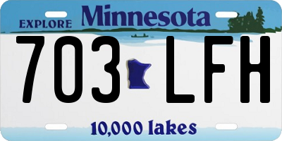 MN license plate 703LFH