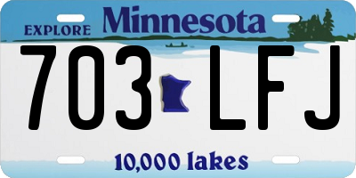 MN license plate 703LFJ