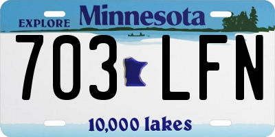 MN license plate 703LFN