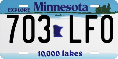 MN license plate 703LFO