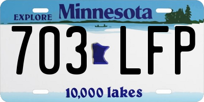MN license plate 703LFP