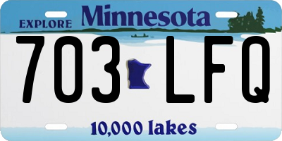 MN license plate 703LFQ