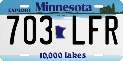 MN license plate 703LFR