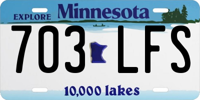 MN license plate 703LFS