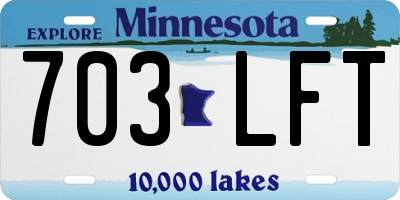 MN license plate 703LFT
