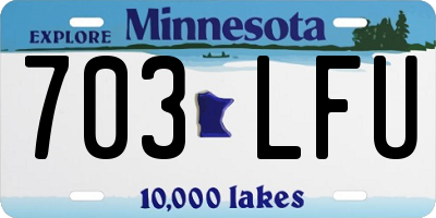 MN license plate 703LFU
