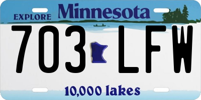 MN license plate 703LFW