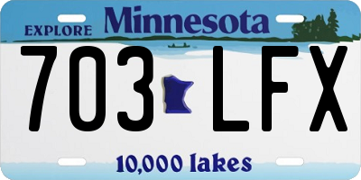 MN license plate 703LFX