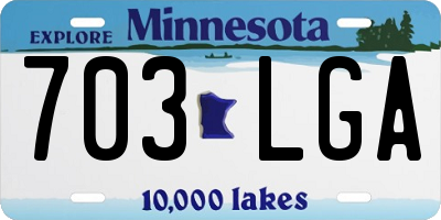 MN license plate 703LGA