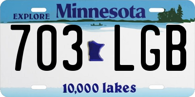 MN license plate 703LGB