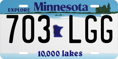 MN license plate 703LGG