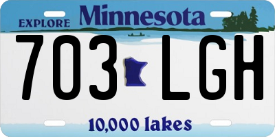 MN license plate 703LGH