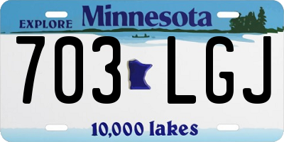 MN license plate 703LGJ