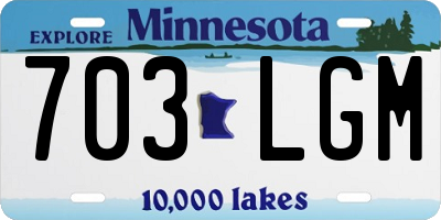 MN license plate 703LGM