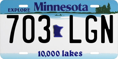 MN license plate 703LGN