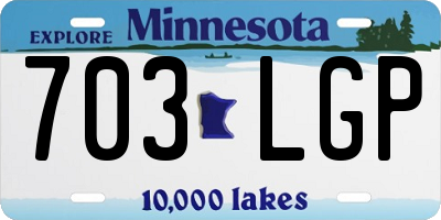 MN license plate 703LGP