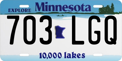 MN license plate 703LGQ