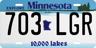 MN license plate 703LGR