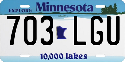 MN license plate 703LGU