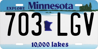 MN license plate 703LGV