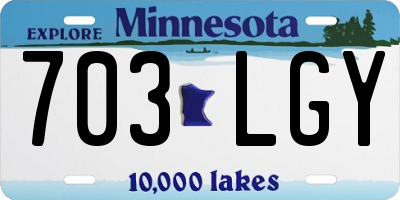 MN license plate 703LGY