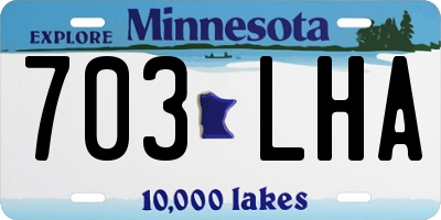 MN license plate 703LHA
