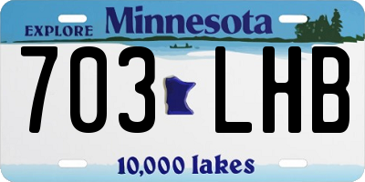 MN license plate 703LHB
