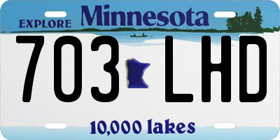 MN license plate 703LHD