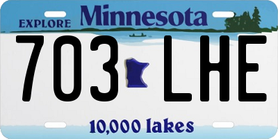 MN license plate 703LHE