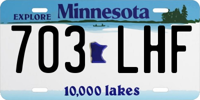 MN license plate 703LHF