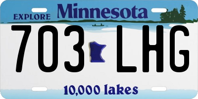 MN license plate 703LHG